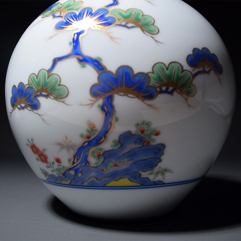 有田焼 深川製磁 宮内庁御用達 松竹梅 花瓶 花入れ 花生け 手作り 日本製 有田焼 深川製磁 宮内庁御用達 松竹梅 花瓶 花入れ 花生け