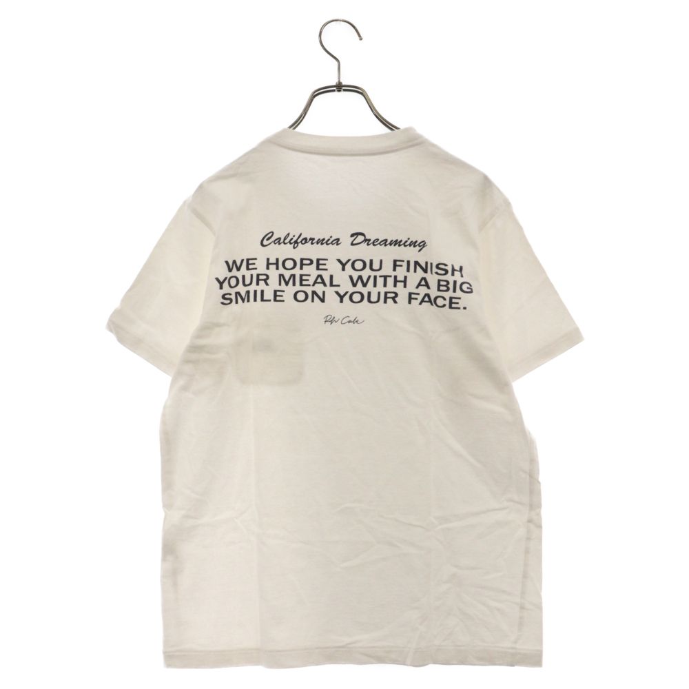 RON HERMAN (ロンハーマン) フロントポケット プリント 半袖カットソー Tシャツ ホワイト