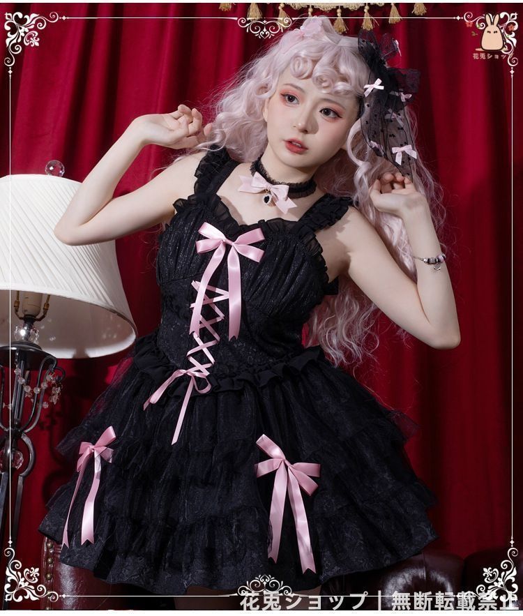2025 JSK カワイイロリータ コスプレ ゴスロリ キャラクター衣装 2色選択 ハロウィンやクリスマスイベントにぴったり