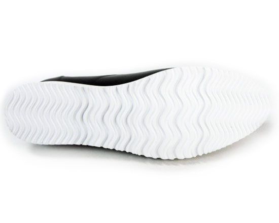 PARASHOE 本革 プレーントゥ ビジネスカジュアルシューズ 厚底白
