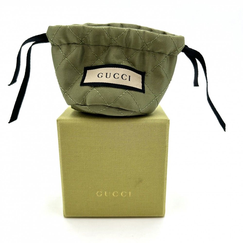 Gucci ピアス GG ラインストーン インターロッキング グリーン系