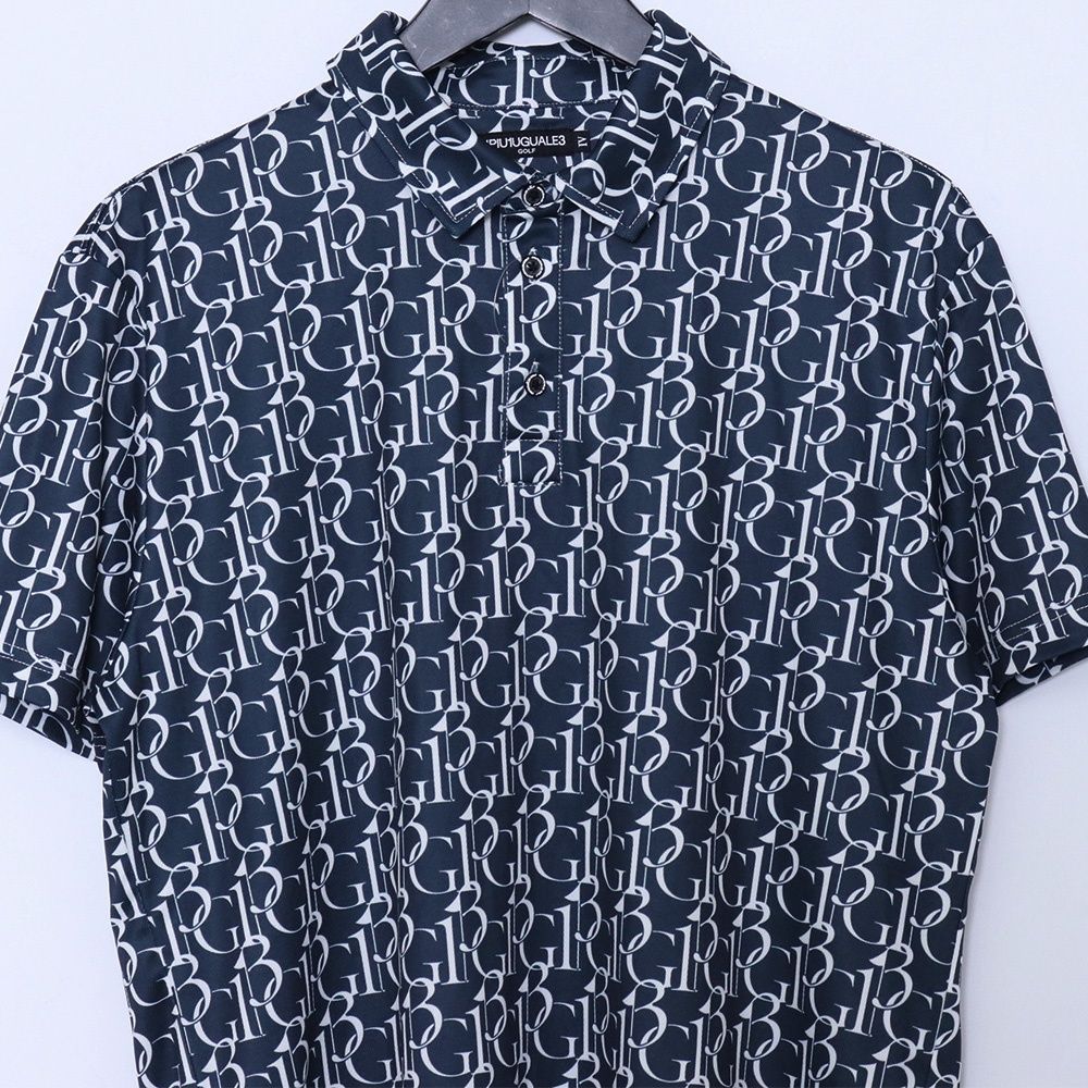 1PIU1UGUALE3 GOLF S/S POLO 113G サイズ4 ネイビー MRT195-POE080 