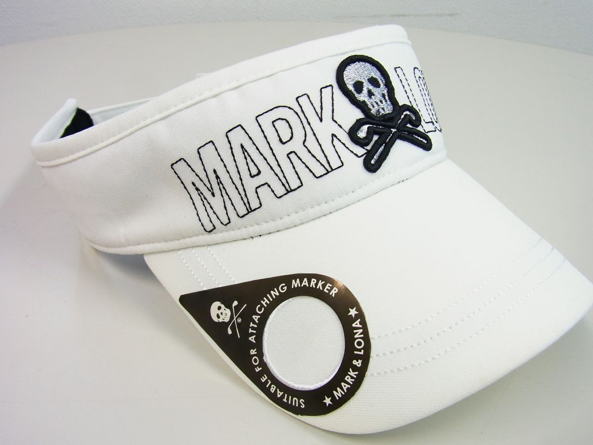 正規品☆MARK&LONA マーク&ロナ☆G.O.D Visor W/Ball mark アイアンスカル刺繍ロゴサンバイザー【MLF -2A-FC21】ホワイト白【本物保証】 - メルカリ