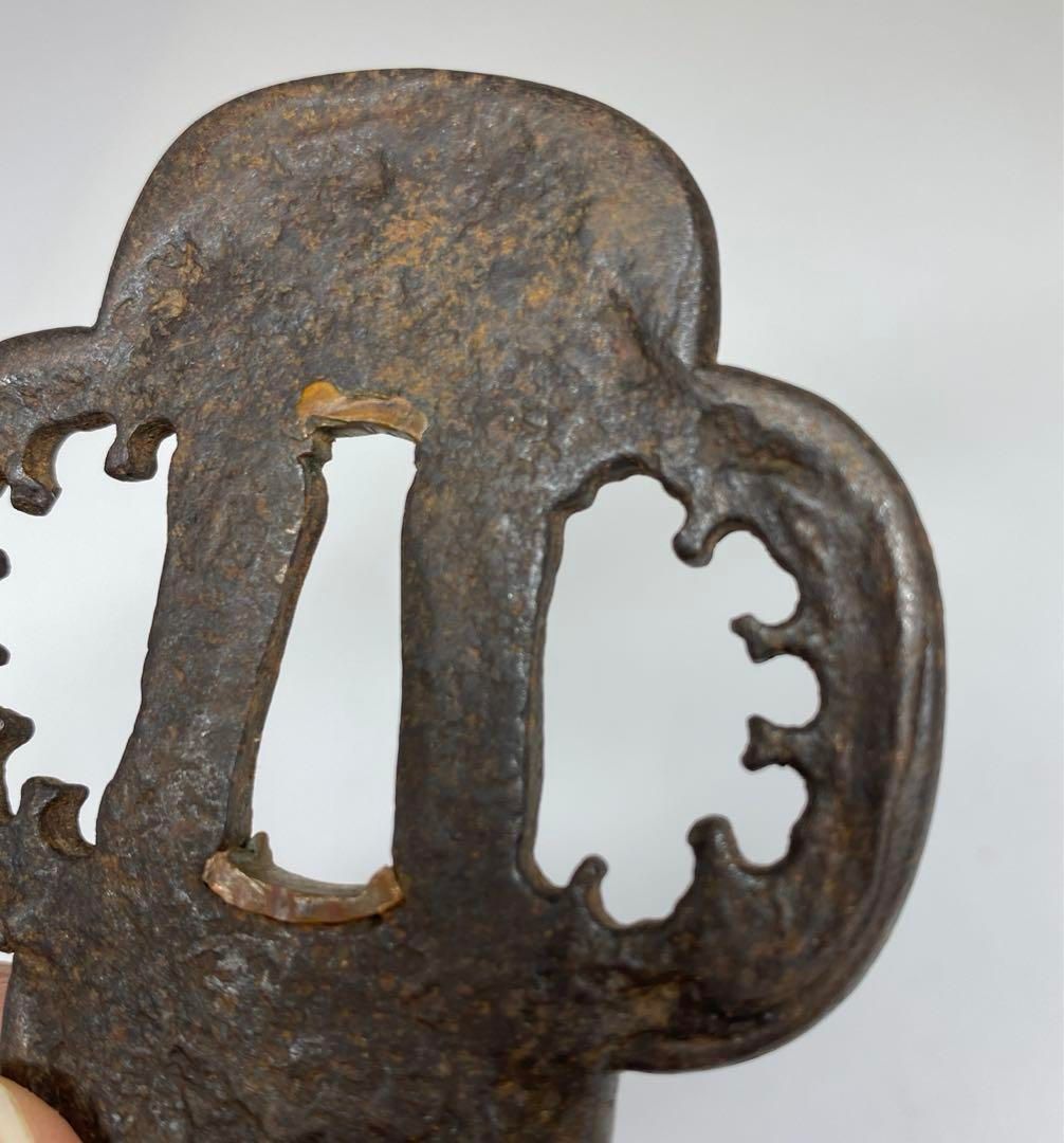 時代 拵金具一作 銀地 4点 刀装具 時代 拵金具一作 銀地 4点 刀装具