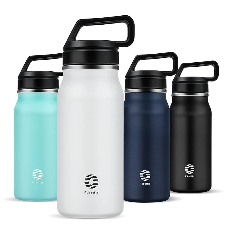 【新着商品】FJbottle 水筒 600ml 真空断熱 保温保冷 ステンレスボトル 直飲み シンプル おしゃれ 軽量 魔法瓶 職場 通勤 トレッキング 部活 外仕事 ゴルフ ホットヨガ 水分補給 洗浄用スポンジ