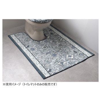 ボタニレル トイレマット 抗菌防臭 吸水速乾 80×160cm ブルー