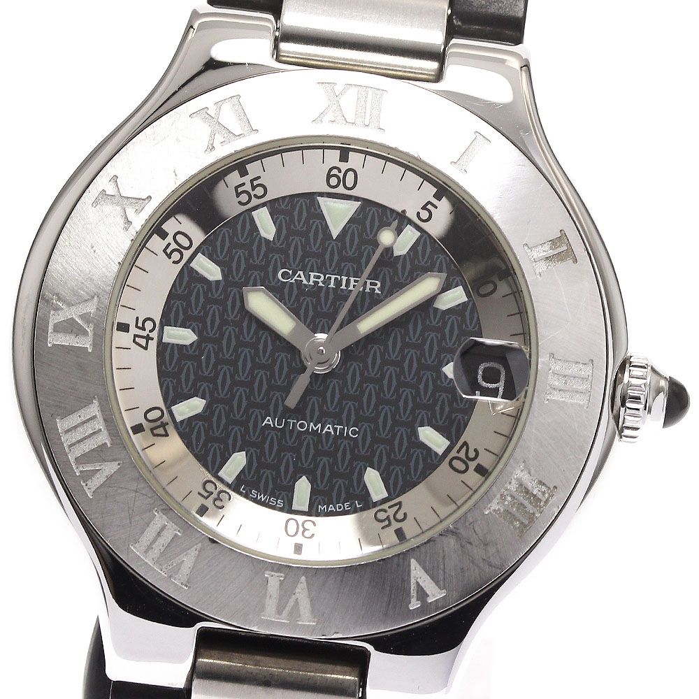 カルティエ CARTIER W10147U2 マスト21 オートスカフ デイト 自動巻き ボーイズ_889412