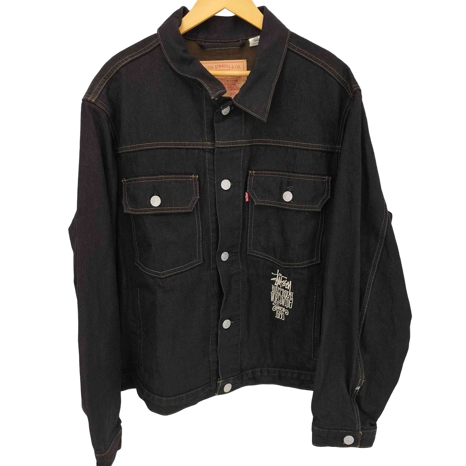 ステューシー Stussy Crispy Rinse Trucker Jacket メンズ JPN：XL 