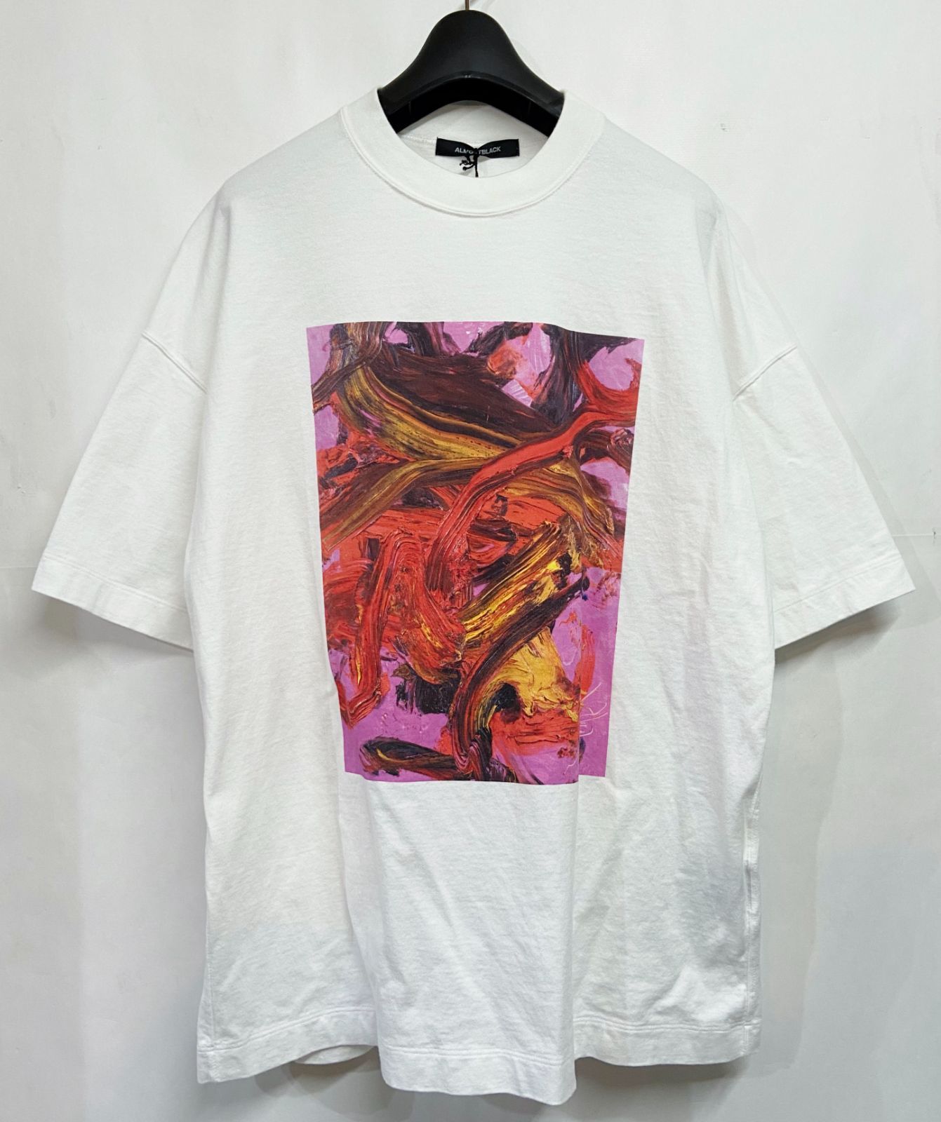 ALMOSTBLACK|オールモストブラック DROPSHOULDER PRINT T 白髪 ALMOSTBLACK|オールモストブラック DROPSHOULDER PRINT T 白髪