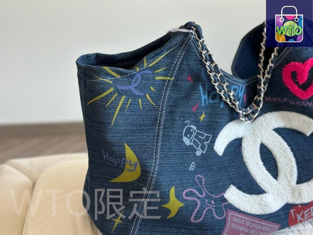 CHANELシャネルのスター同款デニム大サイズショルダーバッグ