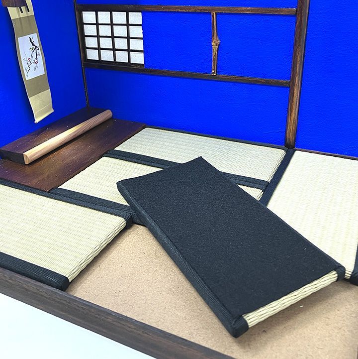 【送料込み】ジオラマ 1/12サイズ ドールハウス 定番の和室 旅館 ⑦ 和室ドールハウス 六畳和室 簡単組立 1/12サイズ 畳付き 襖開閉