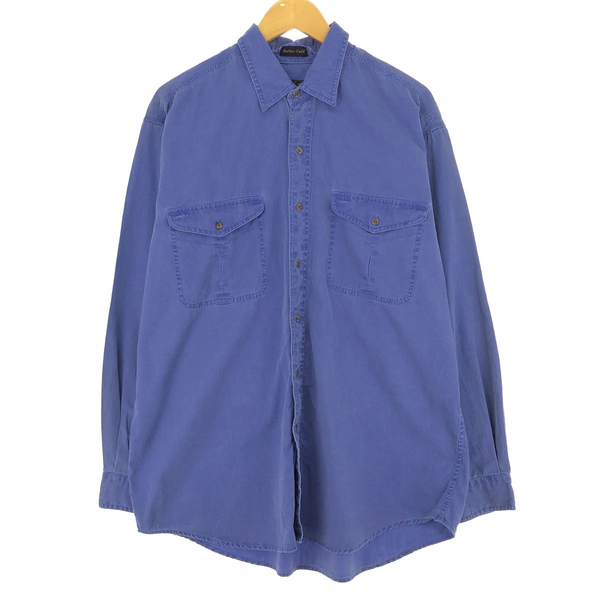古着 90年代 エディーバウアー Eddie Bauer RUFTOR TWILL 長袖 コットンシャツ メンズL ヴィンテージ/eaa435408