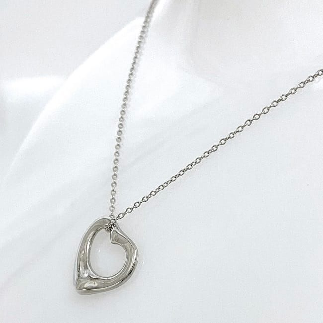 ティファニー オープンハート ネックレス ec-22377 シルバー - メルカリ