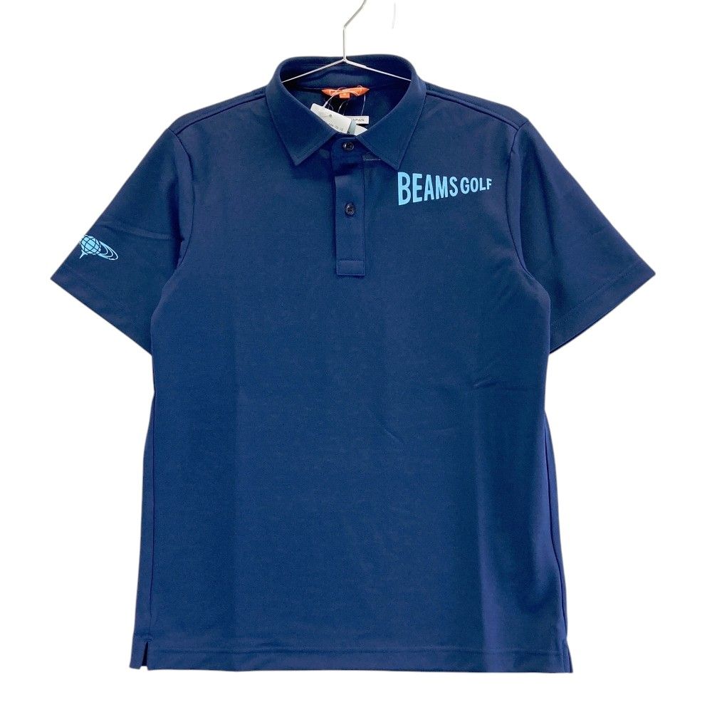 BEAMS GOLF ビームスゴルフ メンズ 半袖 ポロシャツ Lサイズ ビームスゴルフ 半袖ポロシャツ 黒 ロゴ白 メンズ L ゴルフウェア