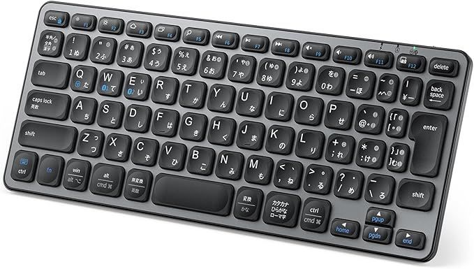 iClever ワイヤレスキーボード Bluetooth＆2.4G 無線 キーボード 充電式Type-C 静音 コンパクトキーボード 小型 薄型 JIS基準 日本語配列 軽量 パンタグラフ式 3つデバイス自由に切替え デュアルモー