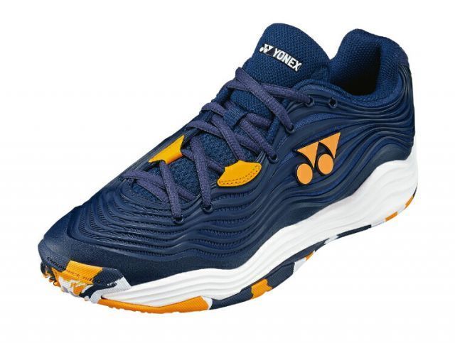 YONEX ヨネックス パワークッションフュージョンレブ5MGC N/OR サイズ 25 SHTF5MGC 702 | スポーツブランド 球技 テニス シューズ 靴 メンズ パワークッション フィット性 ゴム底 ネイビー オレンジ 