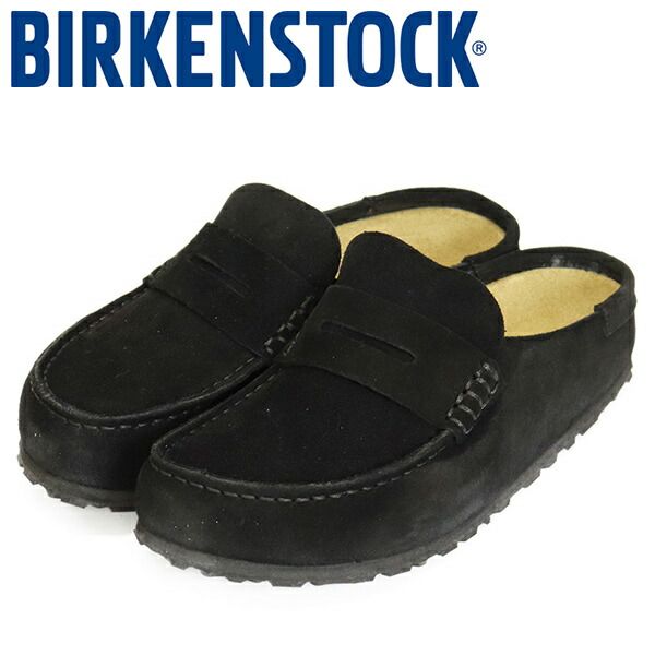 BIRKENSTOCK ビルケンシュトック 1030813 NAPLES WRAPPED ネープルズ ラップ スエードレザーサンダル BLACK ナロー BI490 ナロー 36-約23.0cm