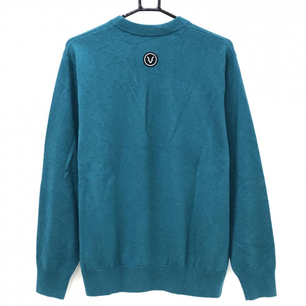 CPG セーター ブルーグリーン×ダークブラウン 羊柄 ウール50％ ニット メンズ 3 L ゴルフウェア 2025年モデル CPG