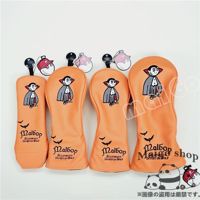 新品 malbon golf マルボンゴルフ クラブ ヘッドカバー 4点セット 1+3+  