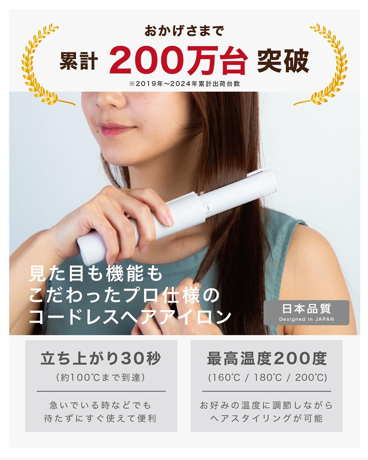 コードレスへアアイロン 持ち運び