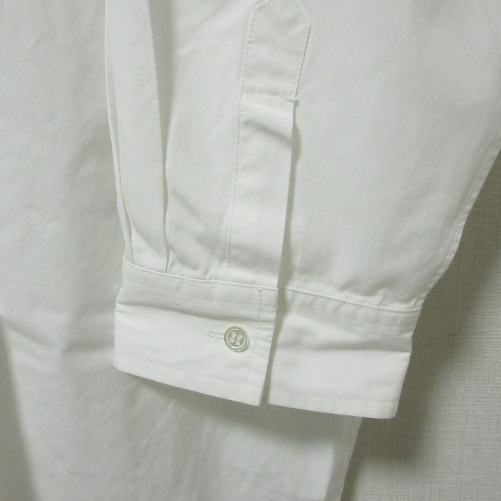  クリーニング済 DRAWER ドゥロワー コットンホワイト シャツ ブラウス サイズ36 ホワイト レディース 古着 五分袖 七分袖 シャツ ブラウス