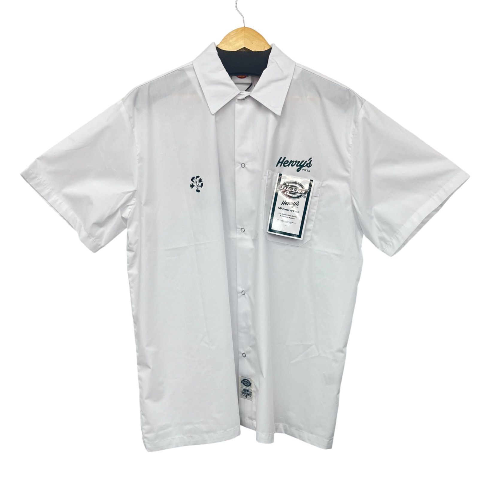 Henry's Pizza Dickies S/S Shirt Lサイズ ホワイト ヘンリーズ