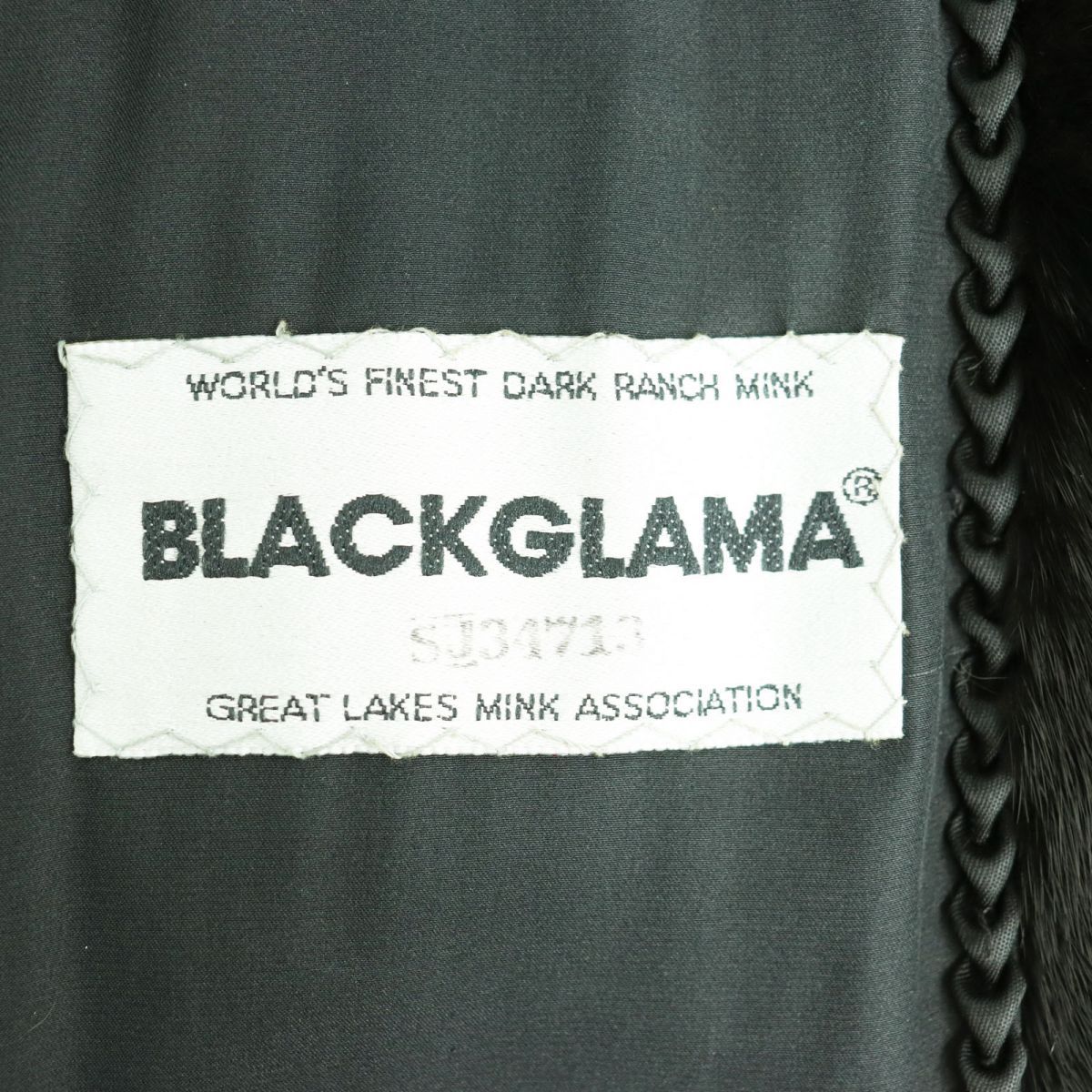 極美品△BLACKGLAMA ブラックグラマ MINK ミンク 本毛皮コート