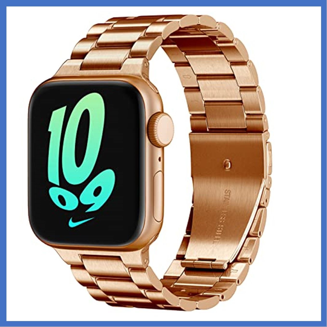 匿名配送】ローズゴールド_49/45/44/42mm 【2022新型】コンパチブルapple watch バンド,アップルウォッチ バンド ステンレス製  長さ メルカリShops