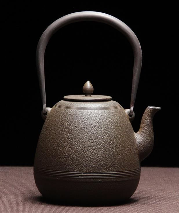 時代鉄瓶 祥雲堂 鉄瓶岩肌 煎茶道具 銅蓋 水漏れ無し