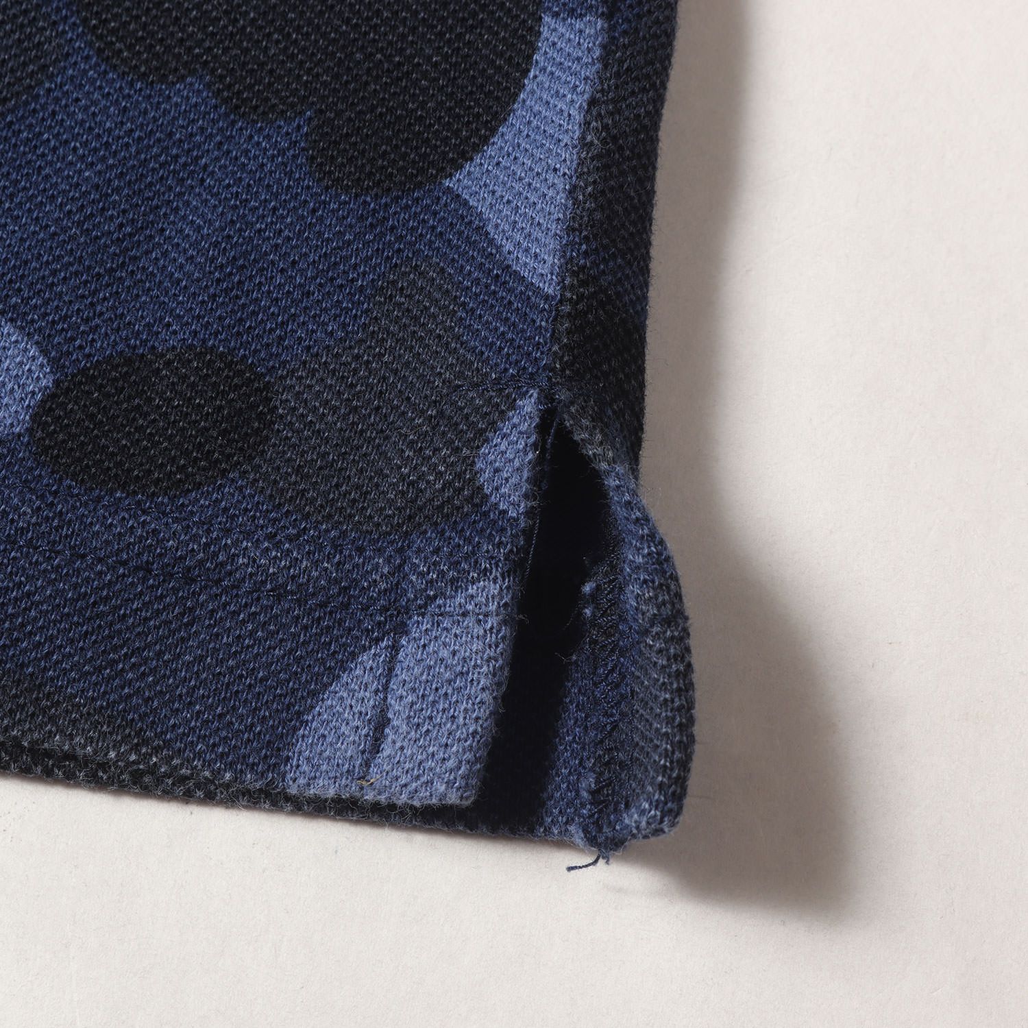 A BATHING APE ネイビー迷彩ポロシャツ M A BATHING APE ア ベイシング エイプ ポロシャツ サイズ:L / 猿