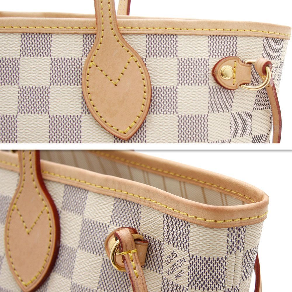 中古 良品】ルイヴィトン トートバッグ ダミエ・アズール ネヴァーフル