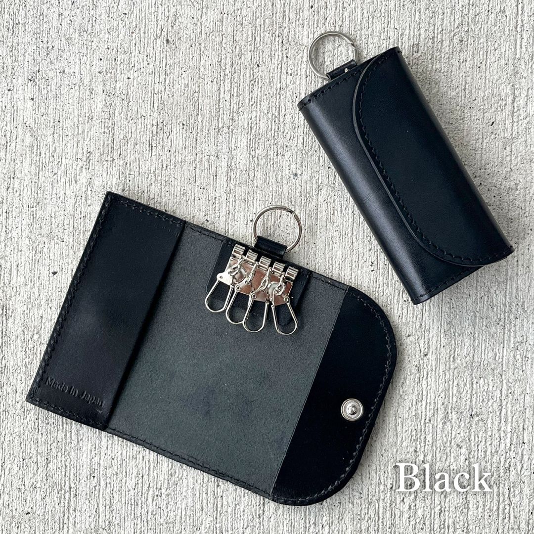 栃木レザー キーケース スマートキーケース スタッズ コンパクト 新品 ブラック 栃木レザー キーケース スマートキーケース スタッズ コンパクト