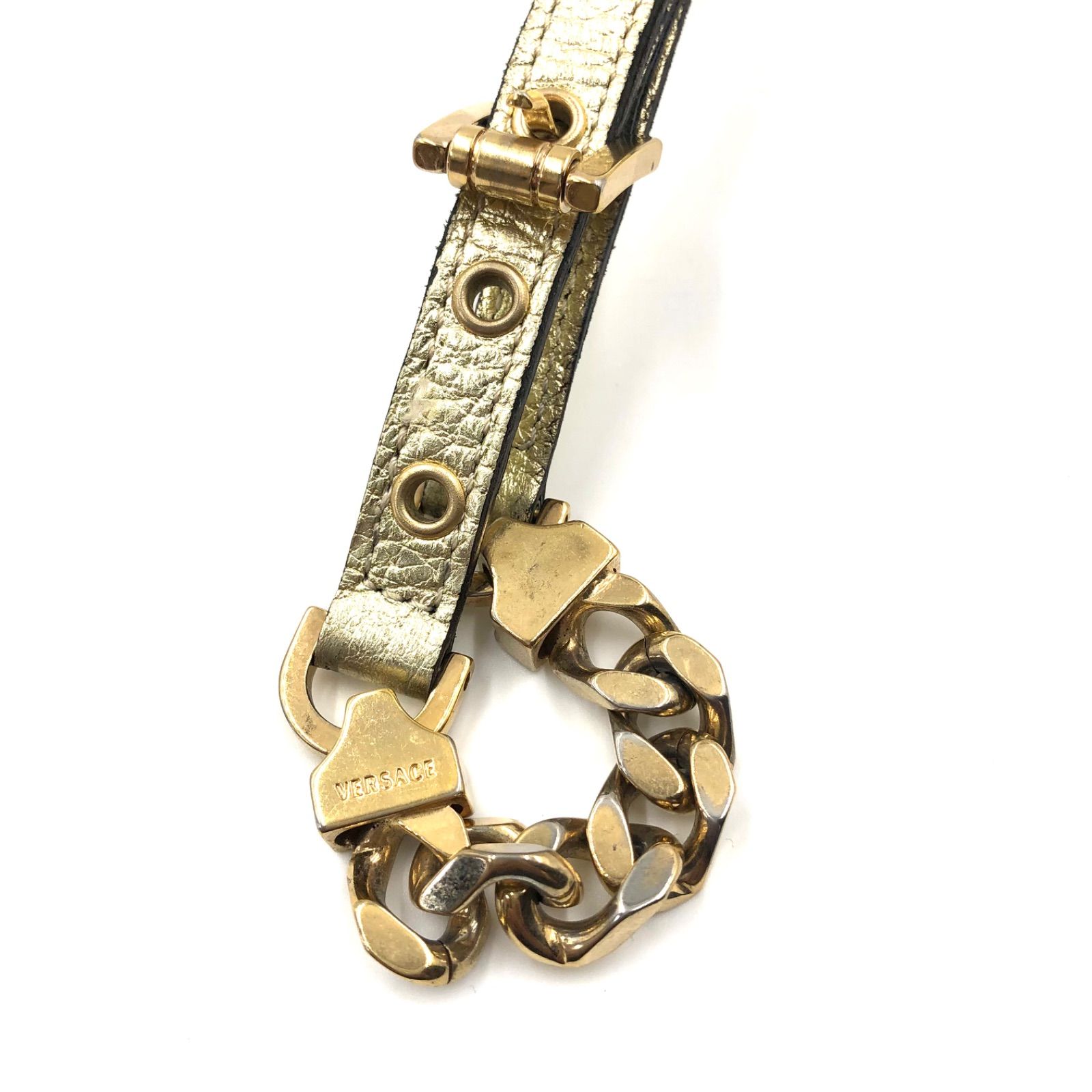 □美品□希少□VERSACE ヴェルサーチ メデューサ スタッズ チャーム 