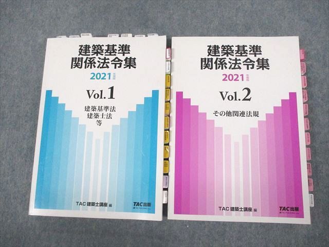 VC11-110 TAC出版 建築士講座 建築基準関係法令集 2021年度版 Vol.1/2 計2冊 37M4D - メルカリ