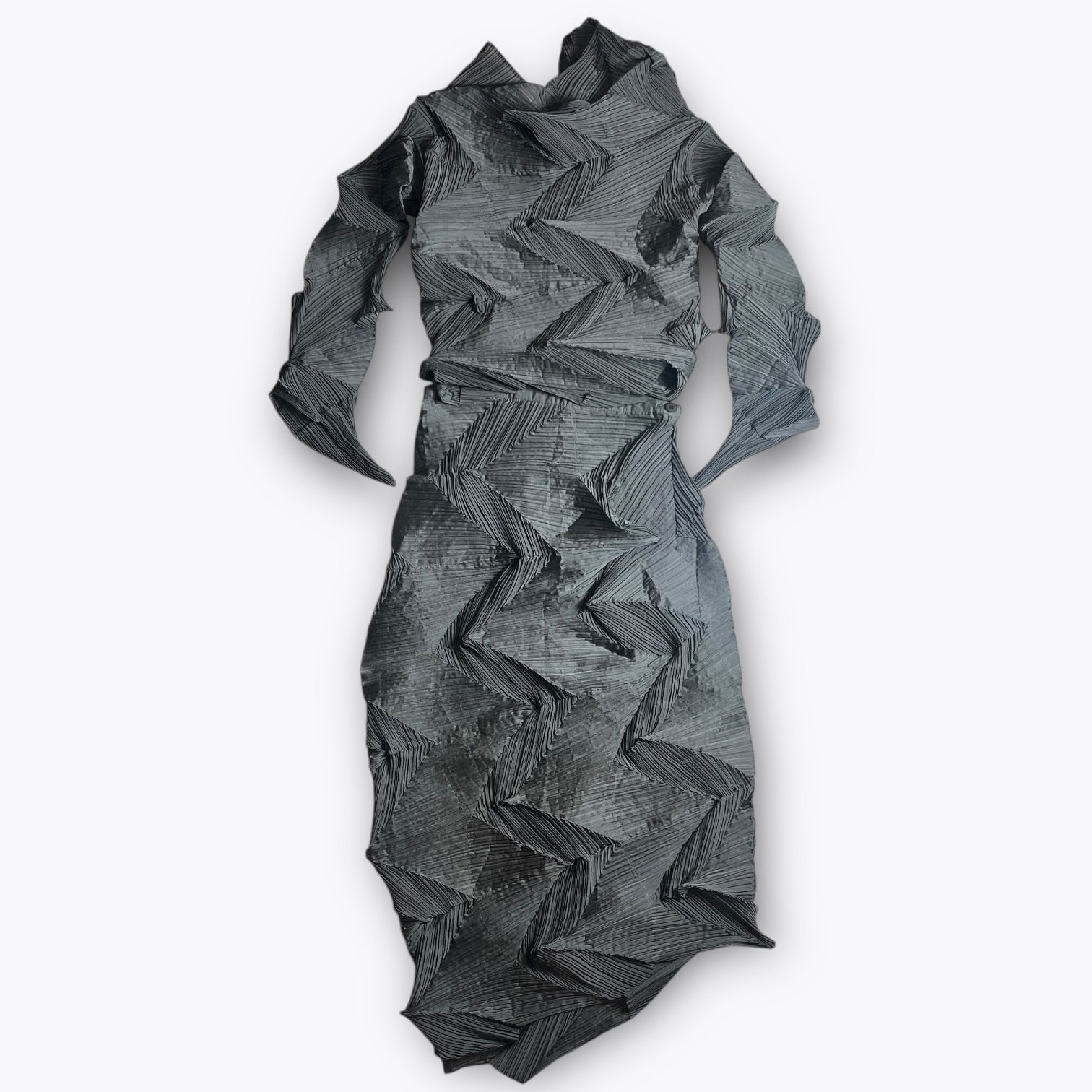 90s】ISSEY MIYAKE White Label 変形プリーツ セットアップ イッセイ 
