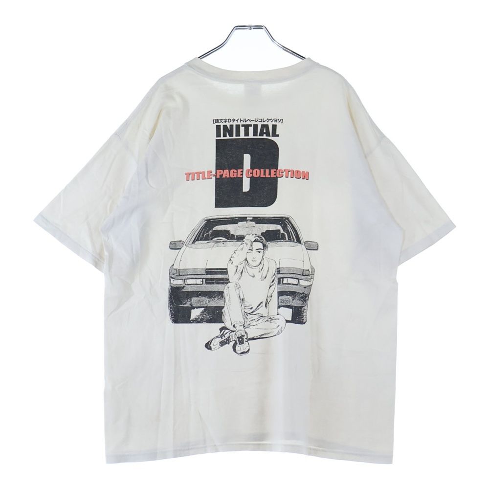 VINTAGE ヴィンテージ 00s Initial D TEE 頭文字D 両面プリント半袖Tシャツ カットソー ホワイト