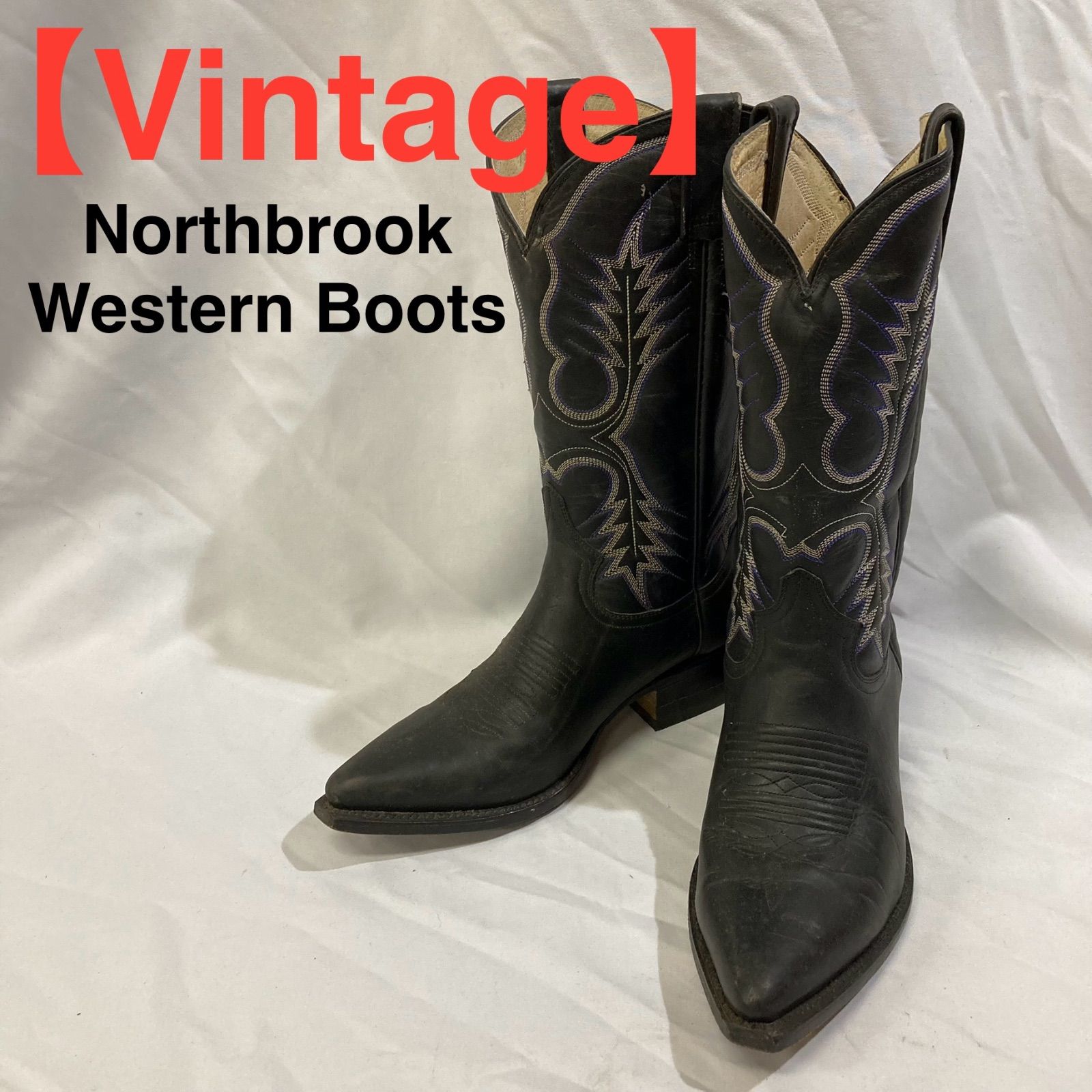 vintage】Northbrook Western Boots - メルカリ