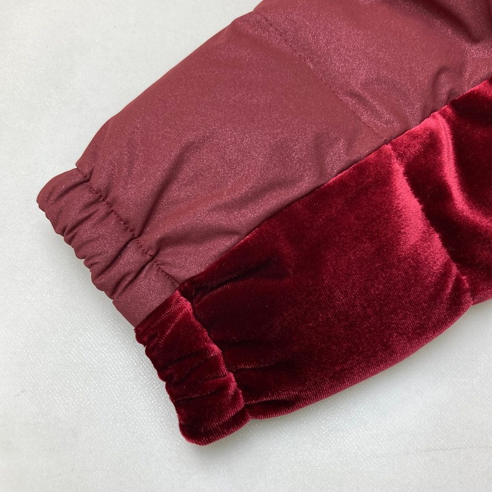 ダウンジャケット ベロア切替