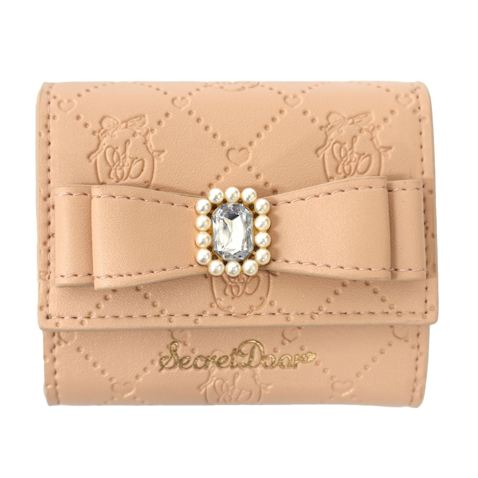 Color:ピンク 財布 三つ折り財布 三つ折り コンパクト ミニ財布 レディース リボン ボックスコイン (ピンク) リボン 三つ折り財布 三つ折り  財布 さいふ ミニ財布 ウォレット 小さめ カード ボックスコイン ボックスコイン型 ミルクティー : バッグ 雑貨 ALTROSE アルト ...