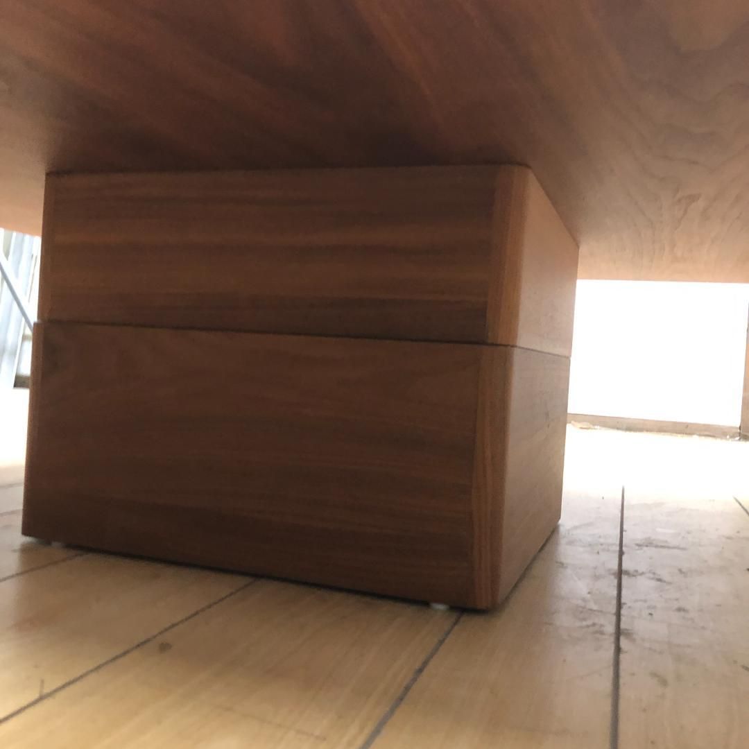 木製 ローテーブル 100×100×33cm 強化ガラス天板付 センターテーブル