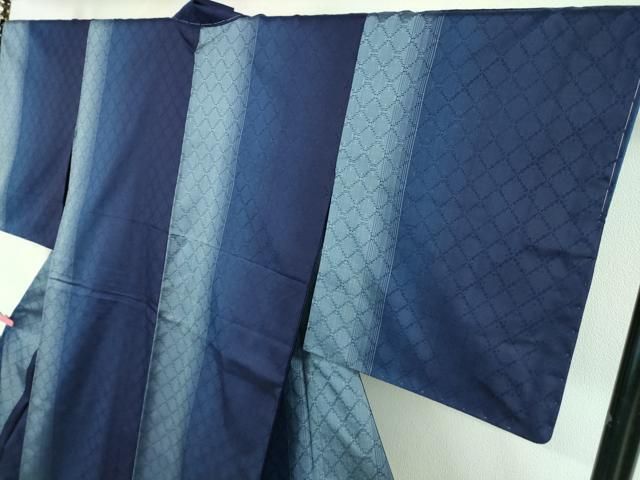 平和屋本店□極上 藍造り国選定無形文化財 藍師・佐藤昭人 紬 花織