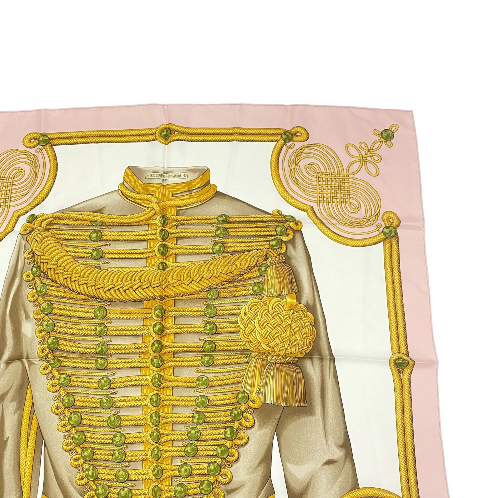 極美品 HERMES エルメス カレ90 BRANDEBOURGS ブランデンブルク飾り