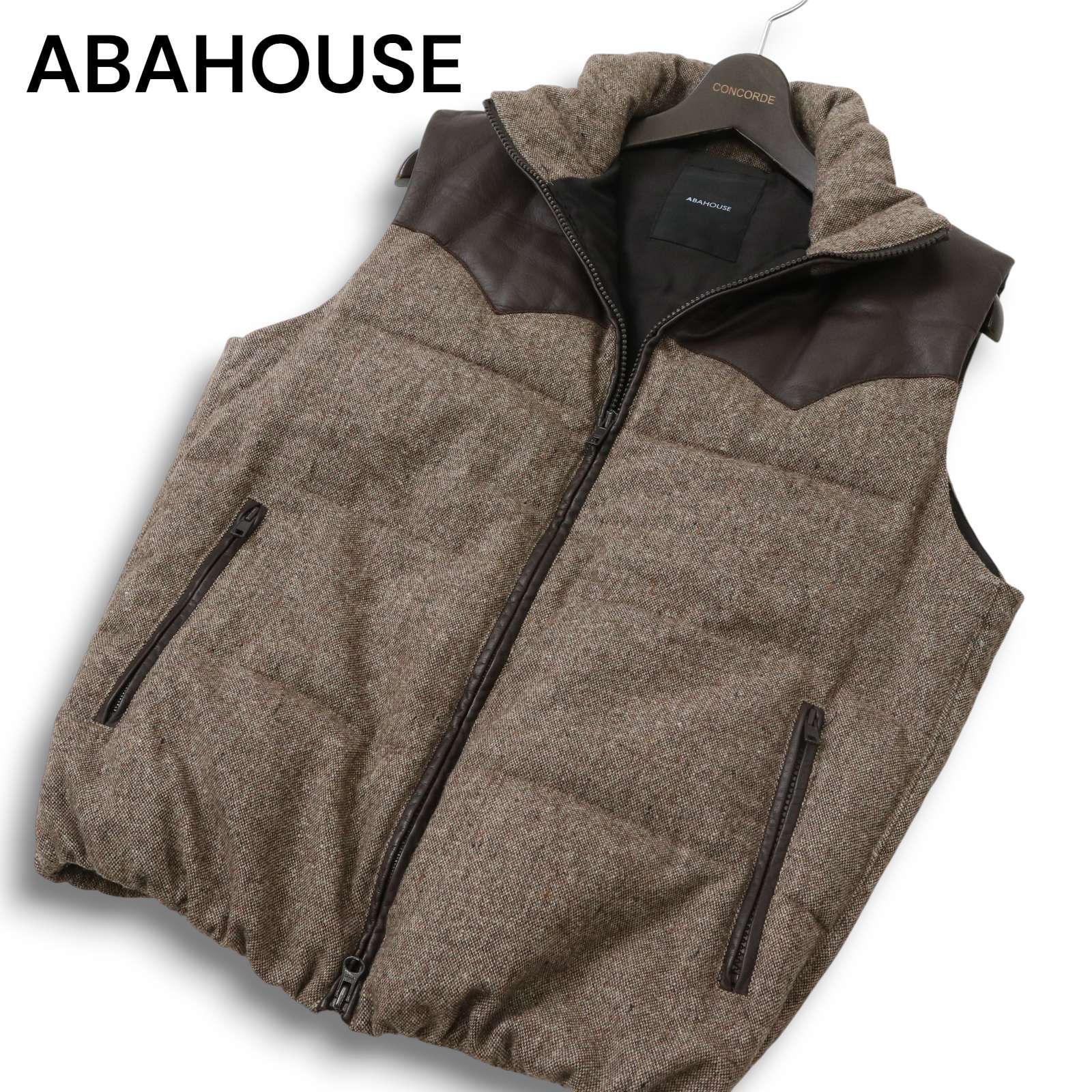 ABAHOUSE アバハウス 秋冬☆ 牛革 リアル カウ レザー ヨーク切替 