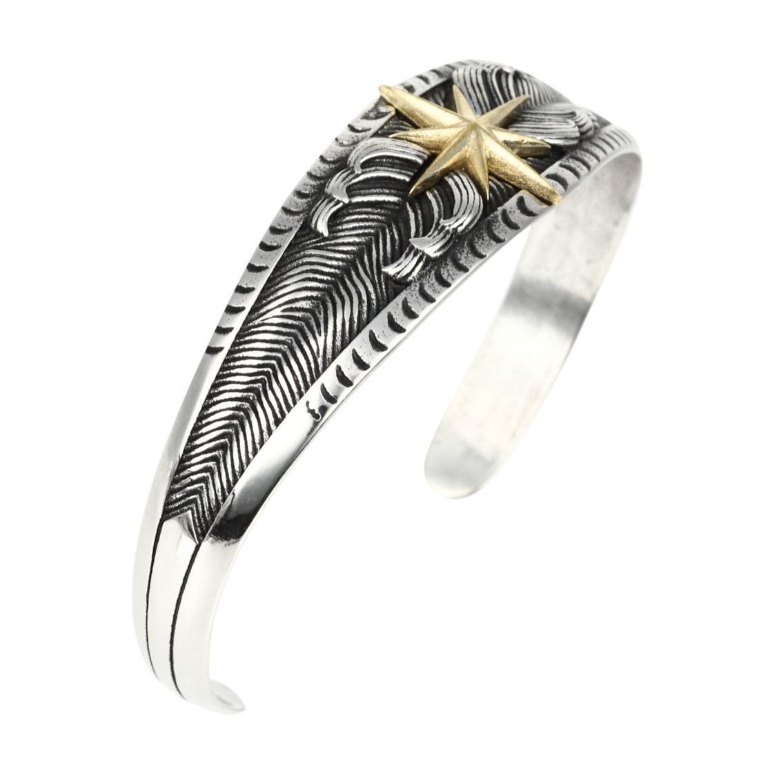 バングル メンズ フェザー スター ネイティブ アメリカン アクセサリー 2085