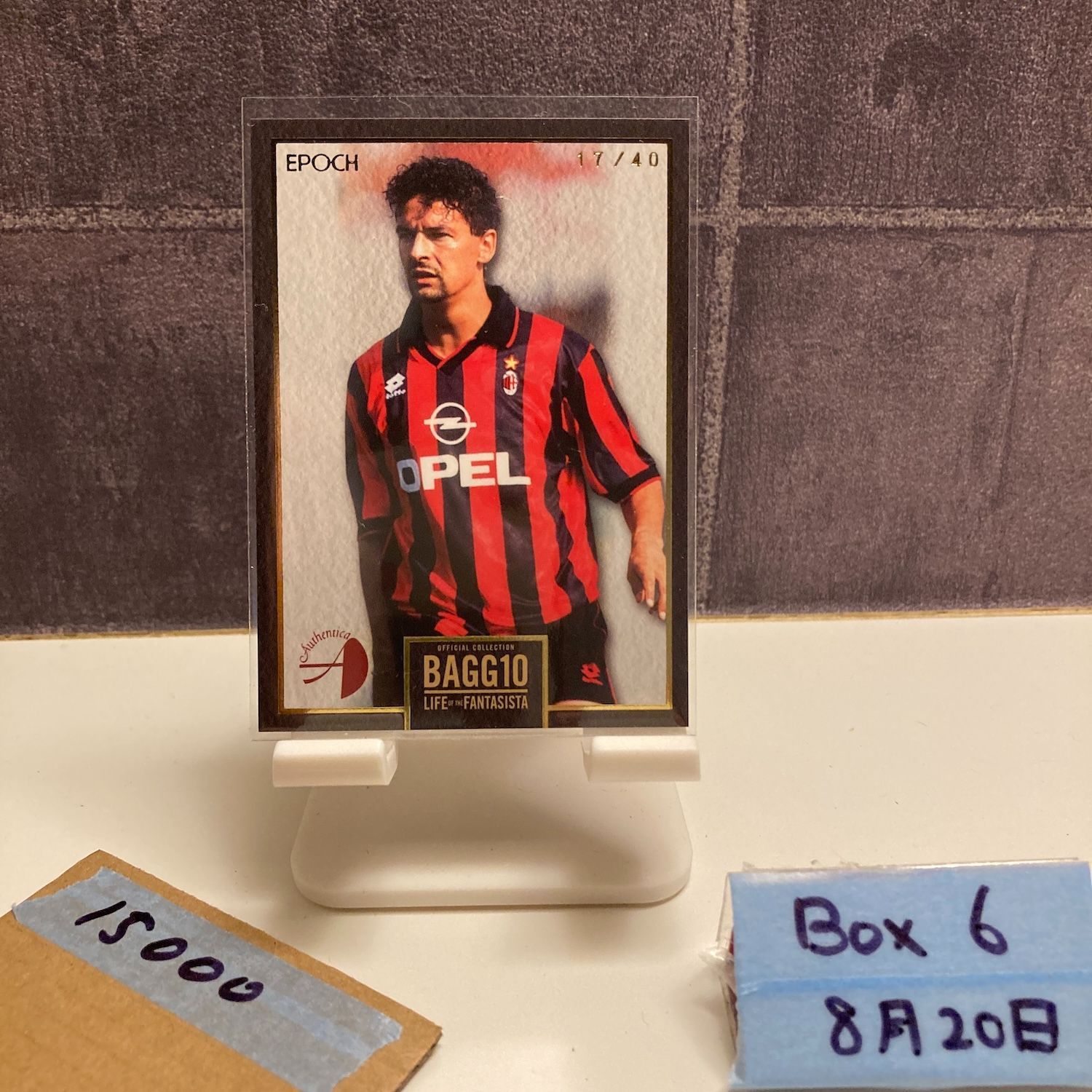 EPOCH 2016　ROBERTO BAGGIO　レギュラーカード　40枚限定 2016 Epoch Authentica Roberto Baggio Checklist, Info, Boxes