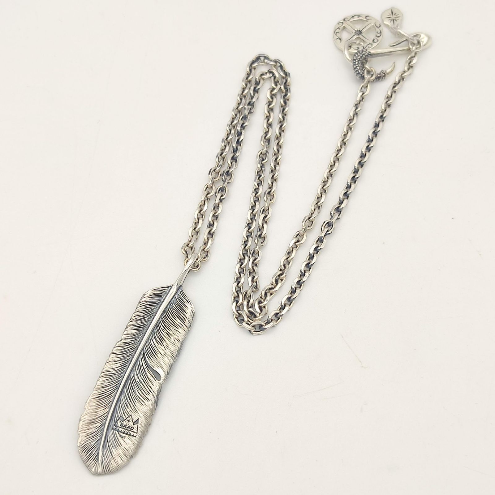 美品】SAAD サード フェザーネックレス ホイール＆フック SILVER