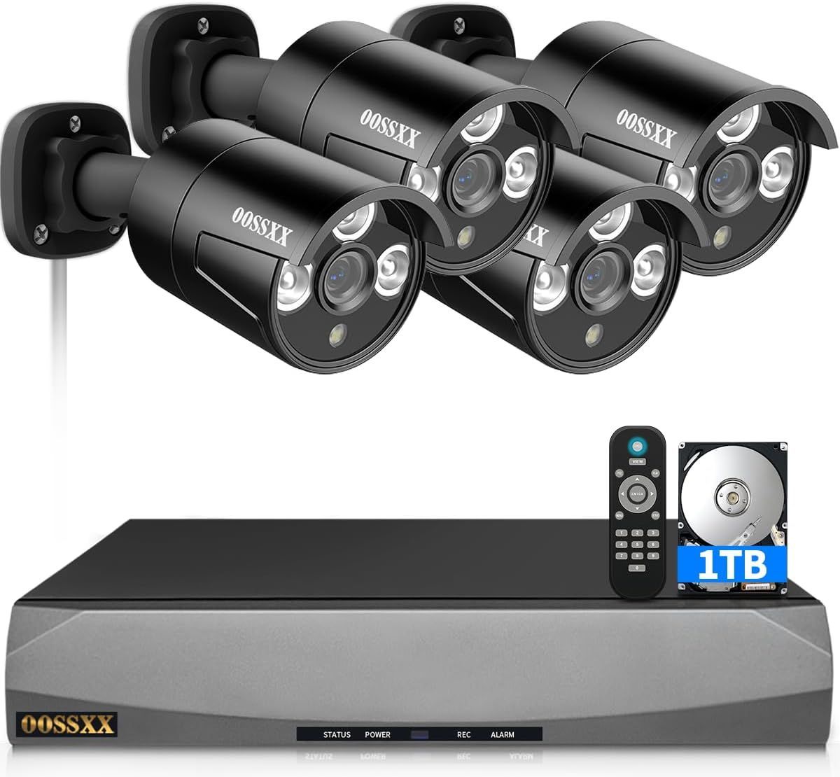 500万画素対応・360°全方位監視・夜間カラー撮影 防犯カメラ 1TB