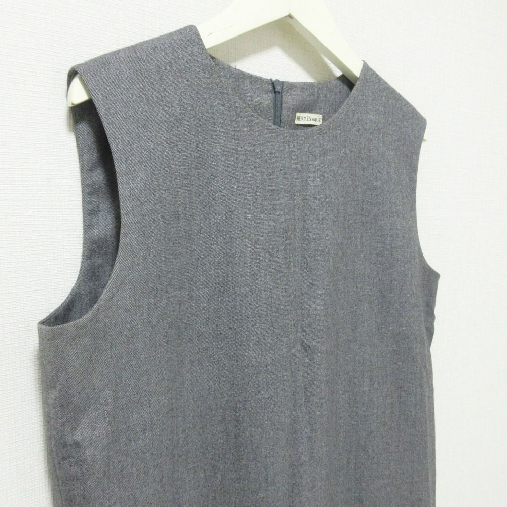 マルジェラ　グレー ノースリーブ ワンピース　エルメス HERMES - 極美品 エルメス HERMES セットアップ 2002AW マルジェラ期