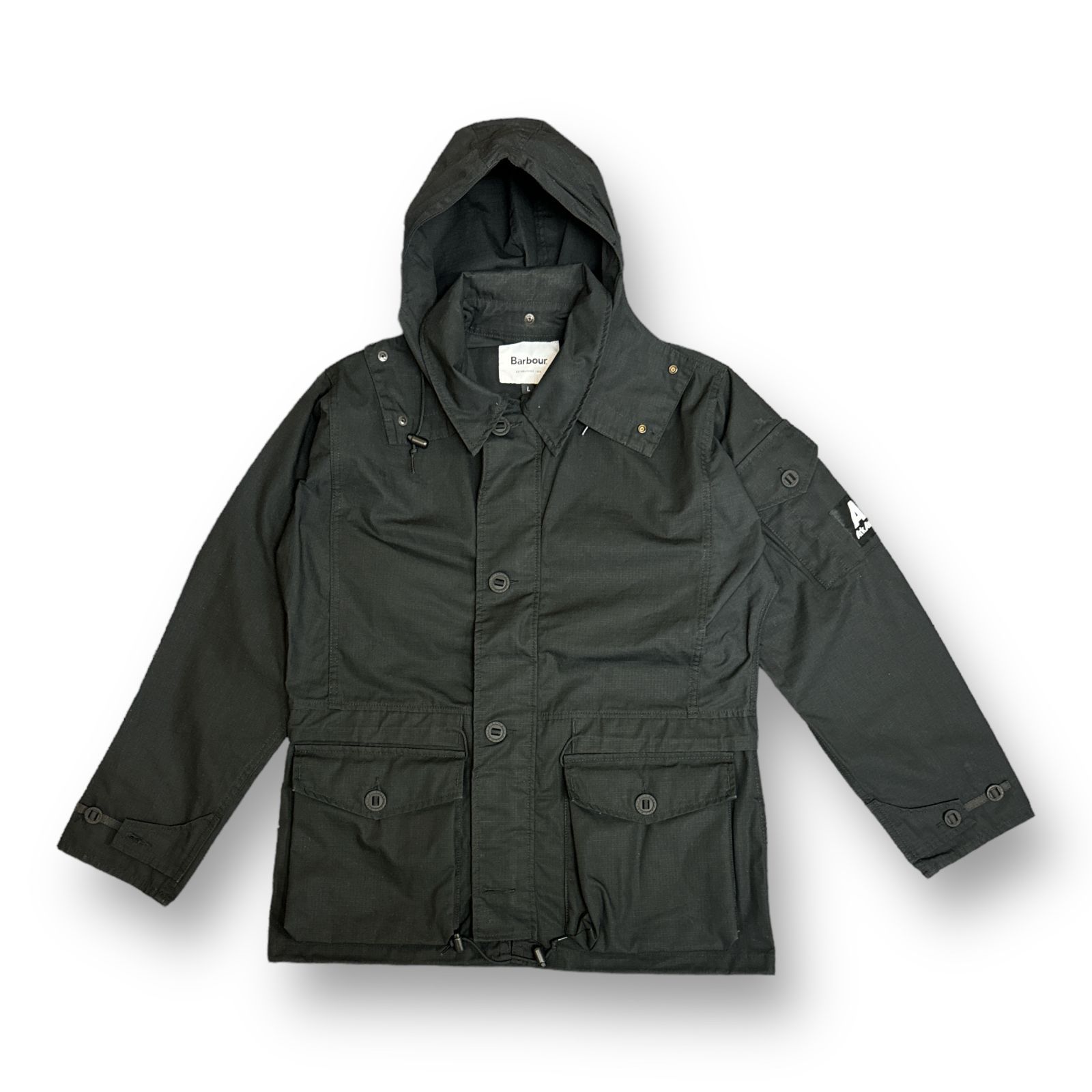 Barbour × ARK AIR リップストップジャケット ミリタリージャケット バブアー アーク コラボ ブラック L B702BB  67284A5 - メルカリ