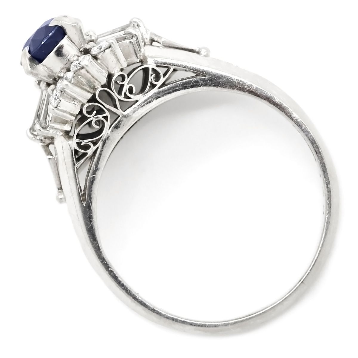 リング 指輪 ブルーサファイア ダイヤリング Pt900 サファイア  